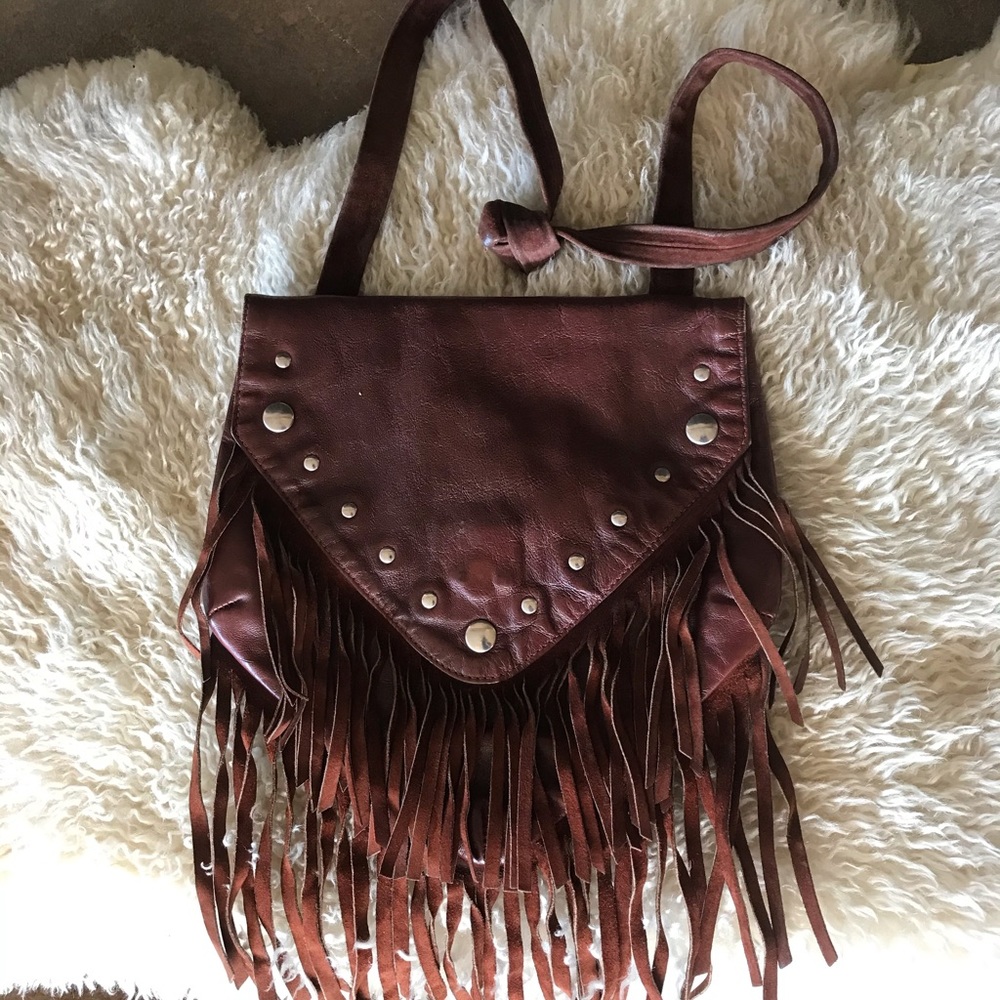 Vintage fringe shoulder bag